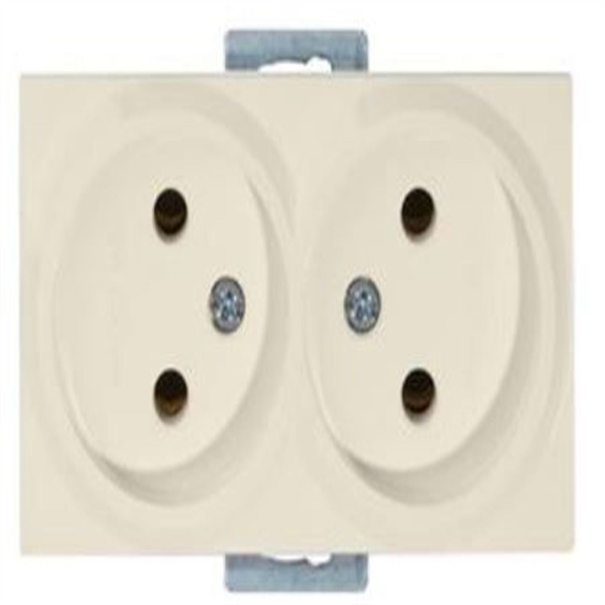 RİTA MEK TUŞ İKİLİ TOPRAKSIZ PRİZ KREM 1